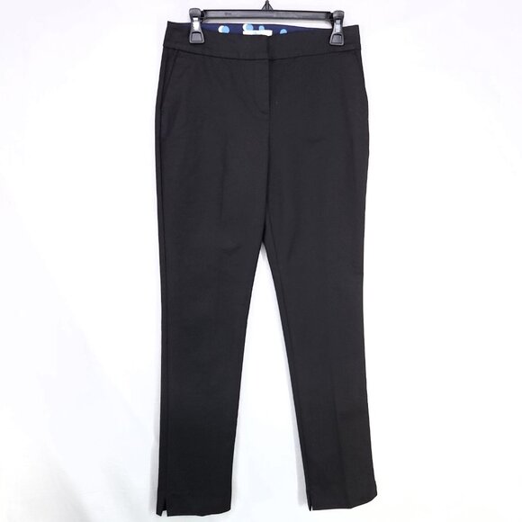 Boden Dress Pants Womens 6 Regular Straight Leg Pockets Slit Hem Black - Picture 1 of 15
